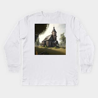 Chernarus : old church 1 Kids Long Sleeve T-Shirt